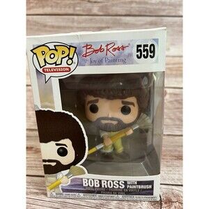 Funko Pop! Vinyl: Bob Ross W/ Paint Brush Joy Of Painting Tv Show #559